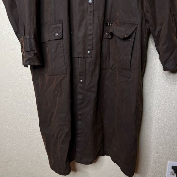 Vintage Australian Outback Oilskin Low Rider Duster Coat XL - Picture 3 of 9